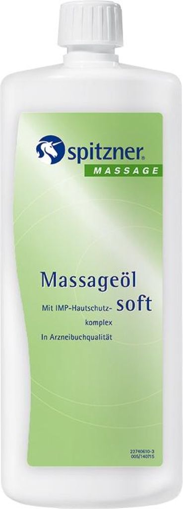 Spitzner Massageöl Soft 1 Liter (1000 ml) pflegendes Massage-Öl für empfindliche Haut mit IMP-Komplex