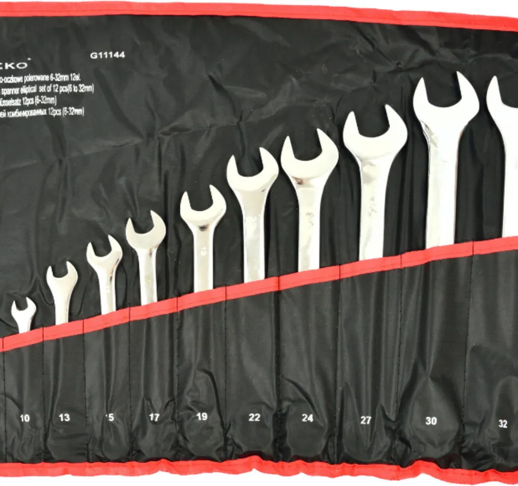 Trousse de clés plates GEKO pour entretien mécanique auto 6-32mm