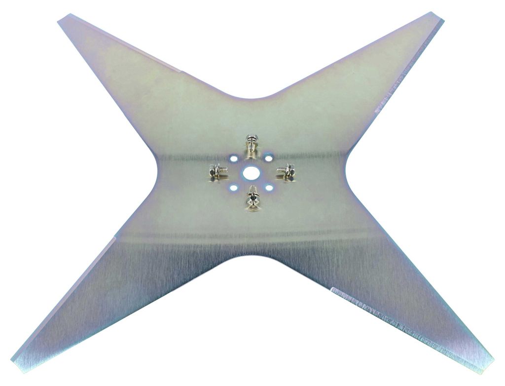 vhbw Ersatz-Messer (4-Stern) Ersatz für Zucchetti 952257 für Rasenmäher - Ersatzklinge Grau, Stahl