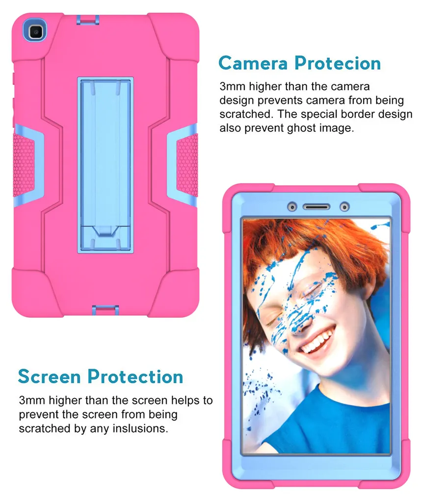 Custodia Samsung Galaxy Tab A 8.0 2019: Robustezza Vera Rosa Blu - 4