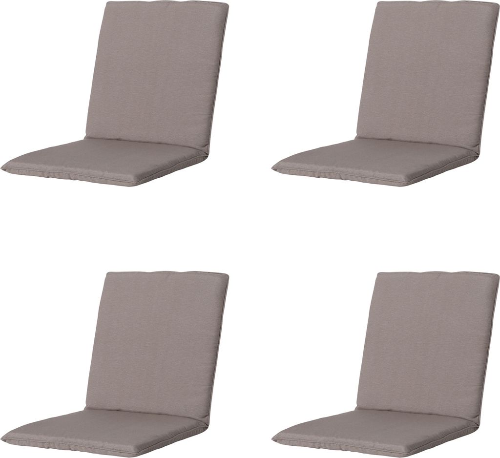 Madison - Stapelstuhlkissen Panama taupe - Ca. 97x49 cm - 4er-Set