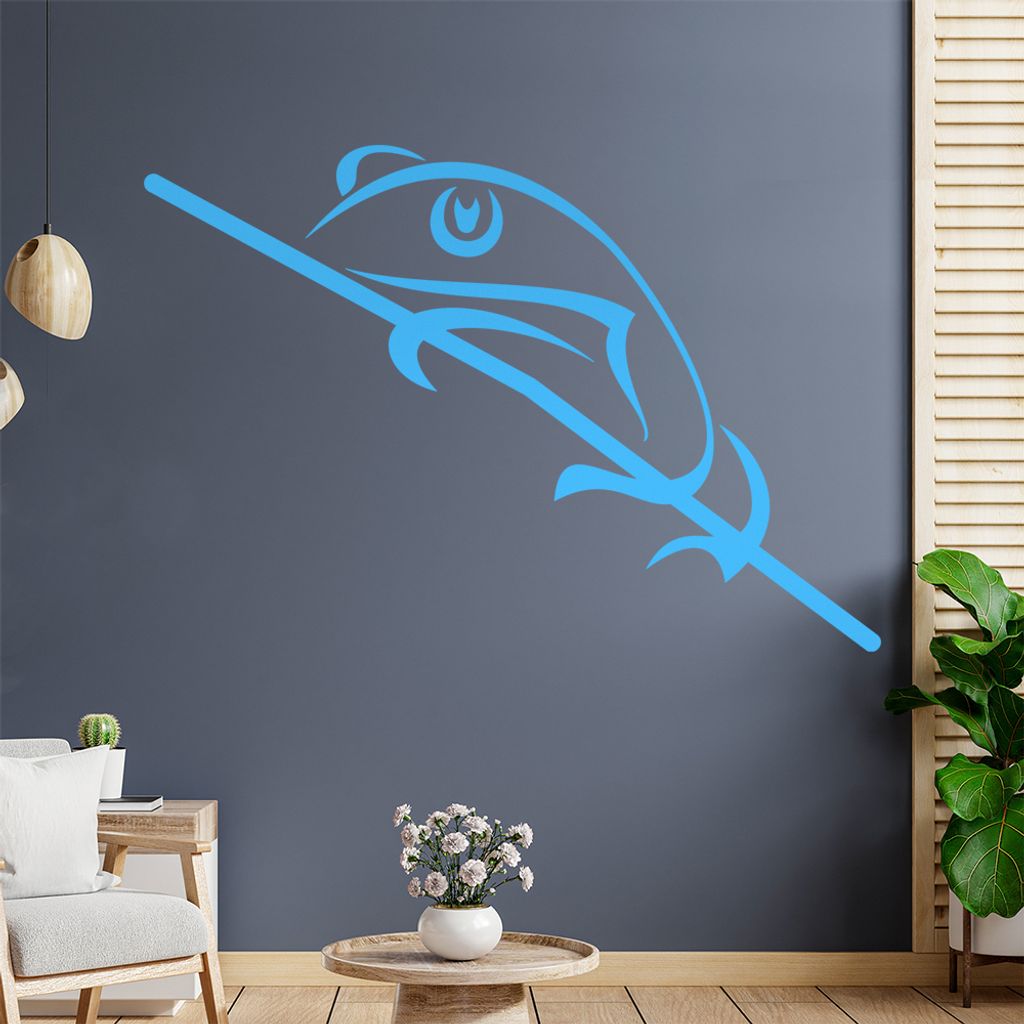 Frosch Linien Wandtattoo in 6 Größen - Wandaufkleber Wall Sticker - Dekoration, Küche, Wohnzimmer, Schlafzimmer, Badezimmer