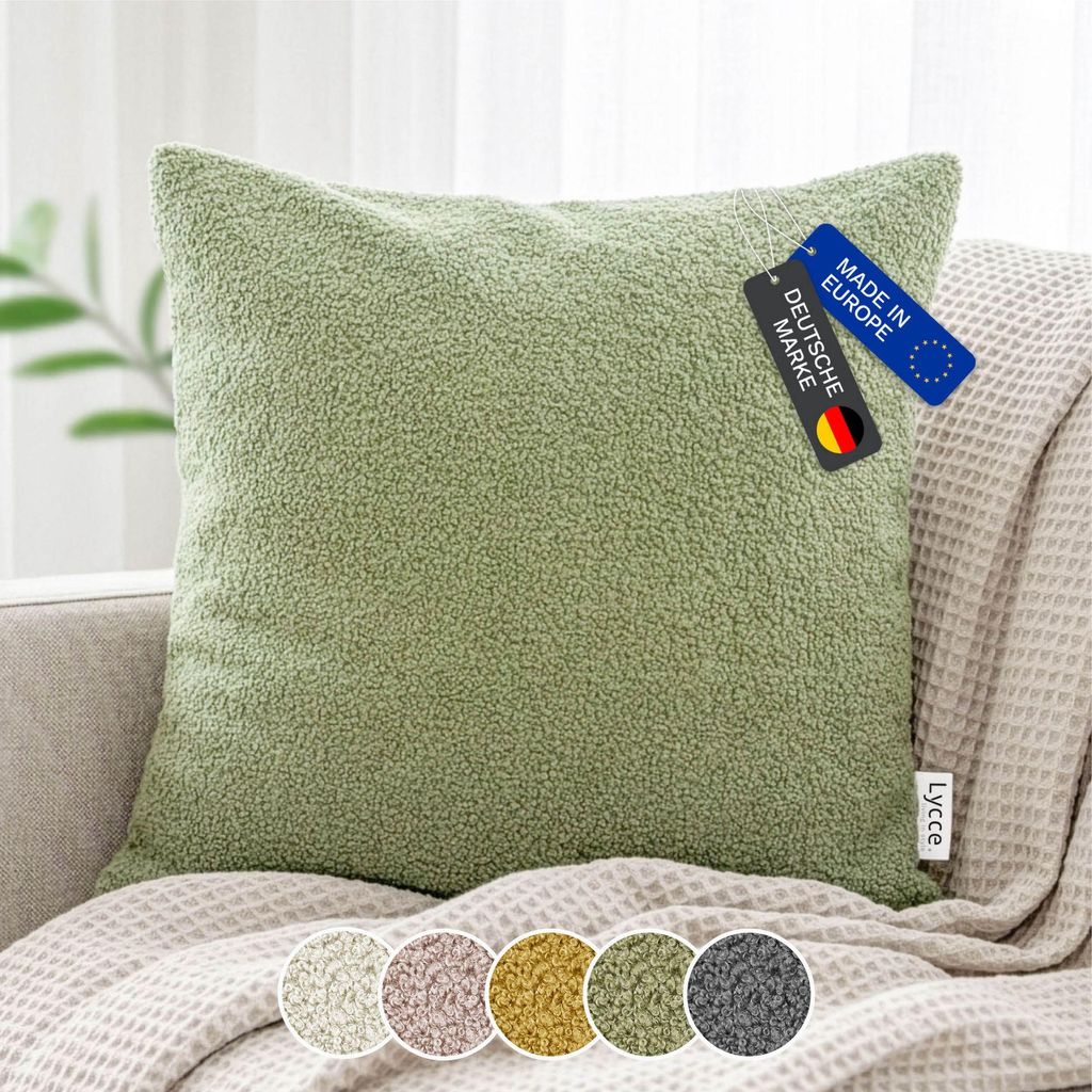 Lycce Kissenhülle Bouclé 50x50 cm salbei Produktbild 