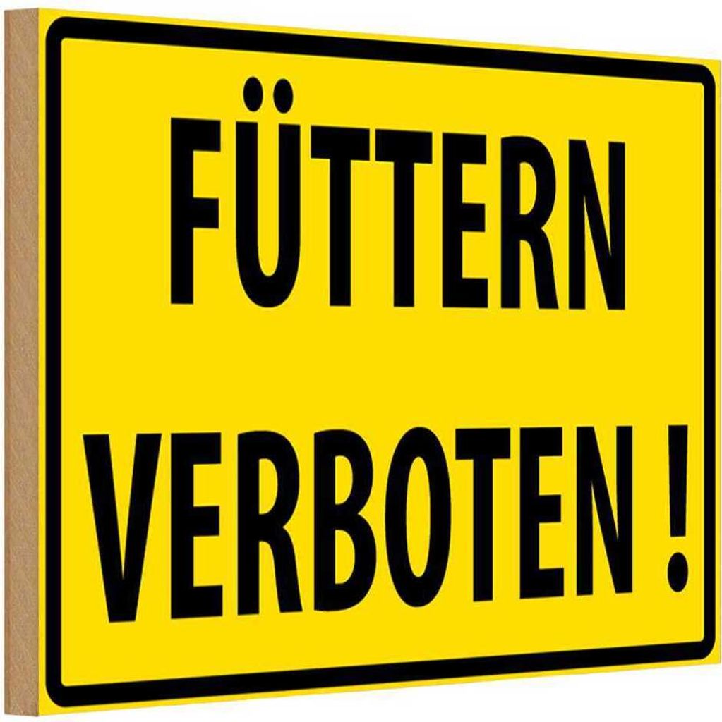 vianmo Holzschild 20x30 cm Füttern Verboten Straßenschild