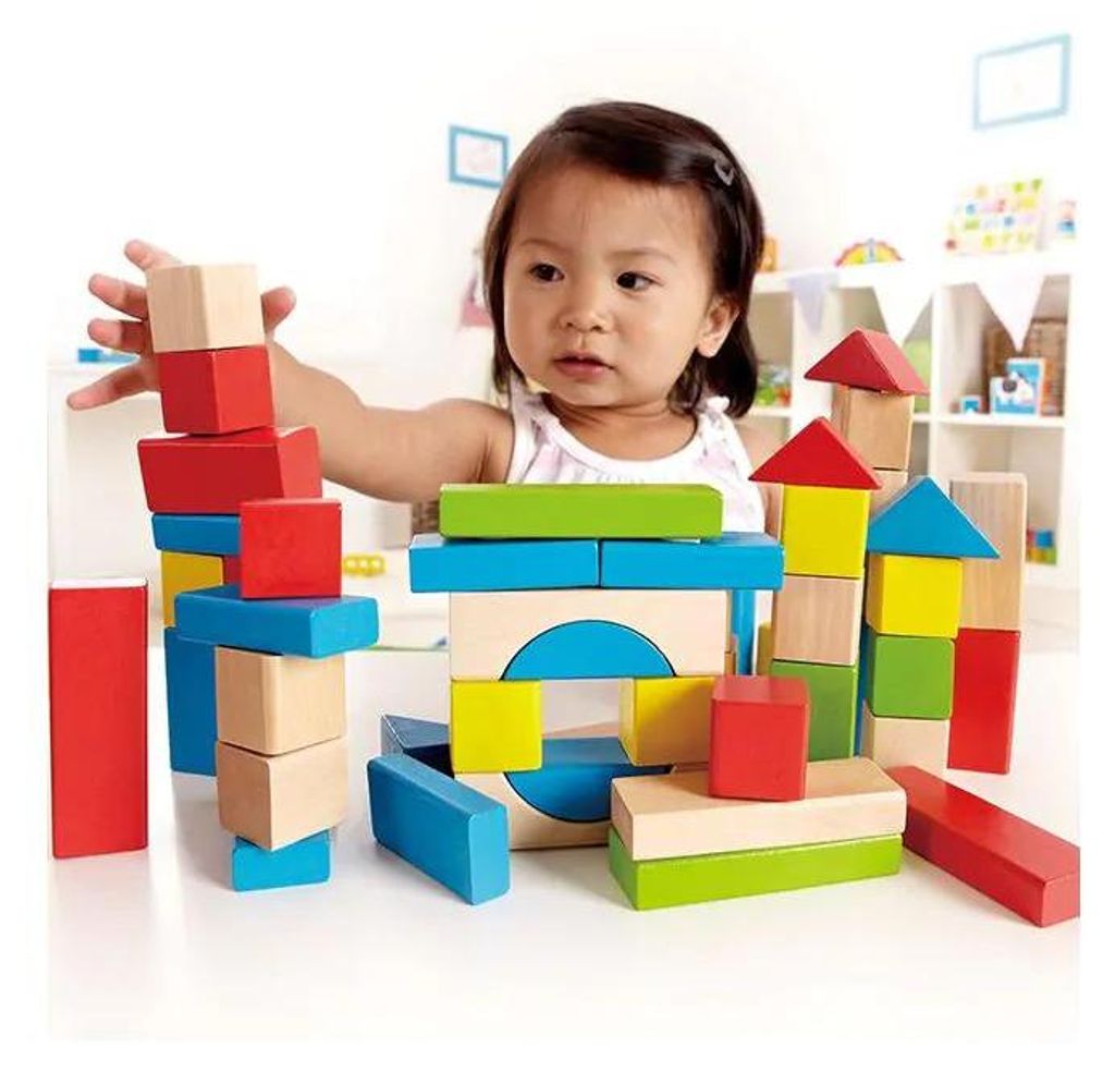 Blocchi da costruzione in legno colorati Immagine del prodotto 
