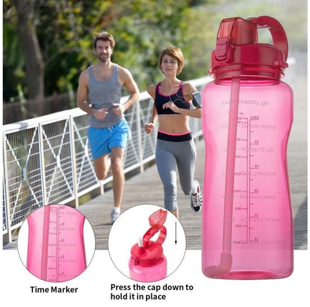 Gym Trinkflasche 2,2 Liter Wasserflasche Sport Fitnessflasche Fahrradflasche 