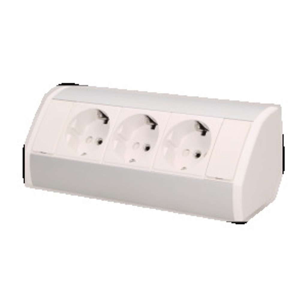 Nábytková zásuvka ORNO OR-GM-9001/W-G(GS), 16A, 3680W, 3 Obrázok produktu 