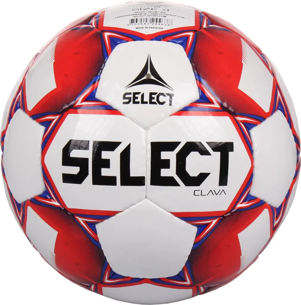 Ballon de football Select FB Clava blanc-rouge taille 4 haute précision