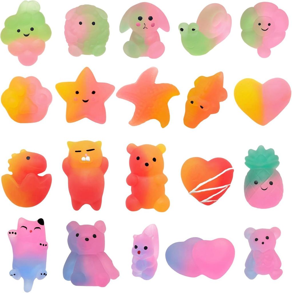 20 Stück Mochi Squishy Spielzeug, Kinder Geburtstagsgeschenke, Party Gefallen, Goody Tasche Füller, Osterkorb Stuffers, Klassenzimmer Slient Fidgets