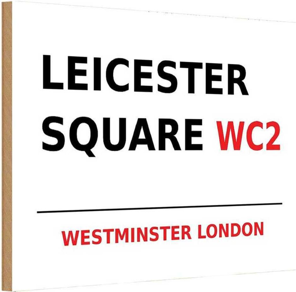 vianmo Holzschild 20x30 cm Westminster Leicester Square WC2 England
