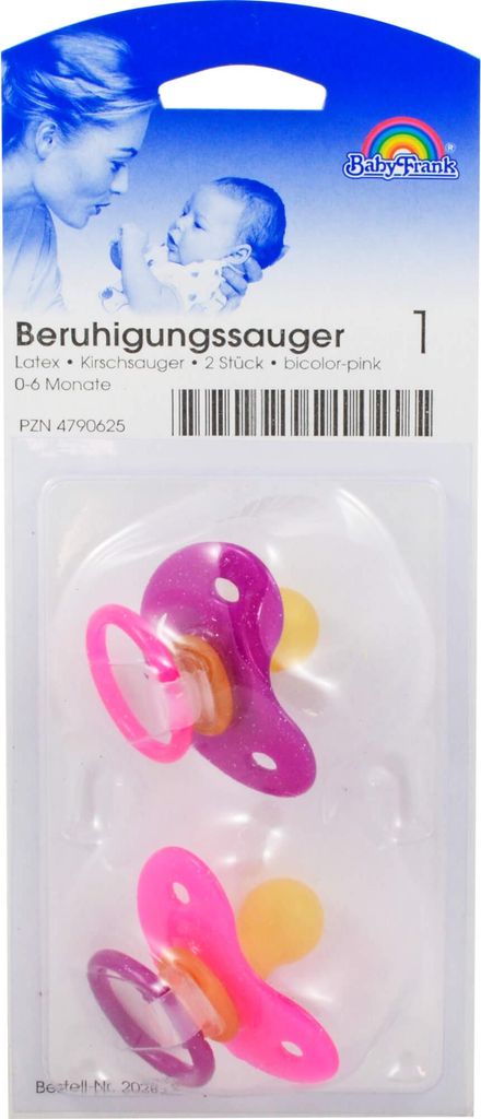 Baby-Frank Beruhigungssauger Latex Kirsch 0-6 Monate Produktbild 