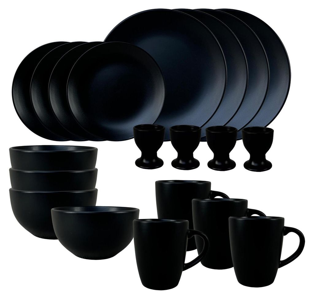 Geschirrset 20-teilig Schwarz Antonia NTK-Collection Produktbild 