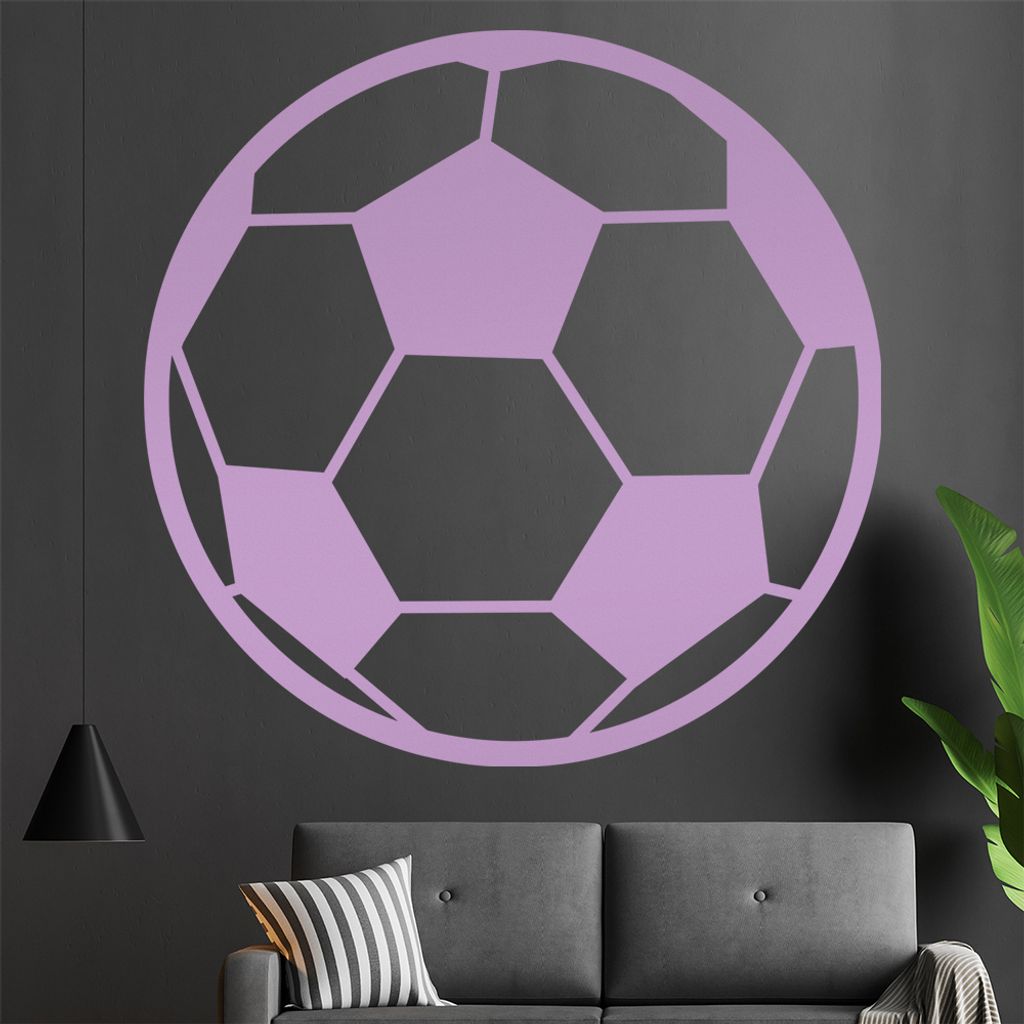 Fussball Wandtattoo in 6 Größen - Wandaufkleber Wall Sticker - Dekoration, Küche, Wohnzimmer, Schlafzimmer, Badezimmer