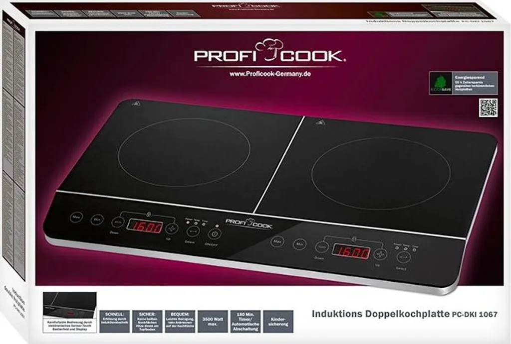 Plaque Induction Vitrocéramique ProfiCook PC-DKI 1067 avec Timer 180min - 13