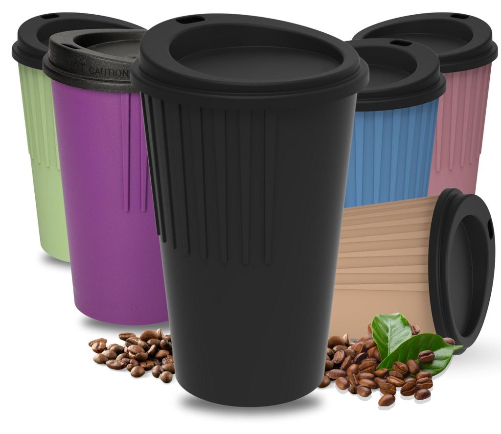 Kaffeebecher to go 300 ml - Becher mit Deckel & Produktbild 