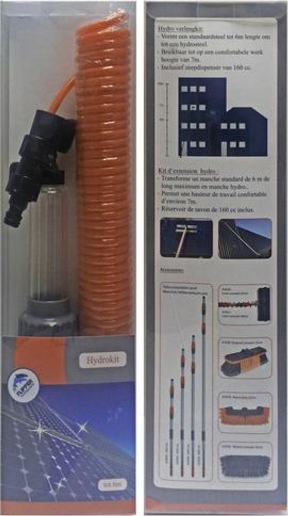 Wasserspiral-Set Orange 6m mit Seifenreservoir 160cc, kompatibel mit Gardena