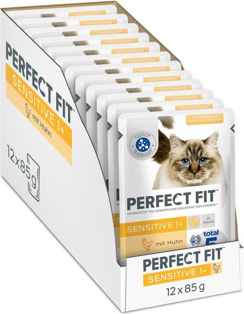Perfect Fit Sensitive 1+ Katzennassfutter mit Huhn in Produktbild 
