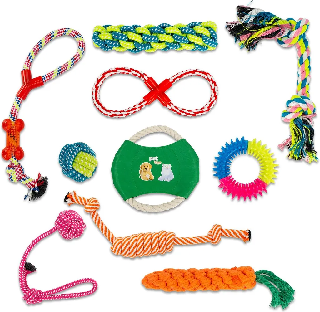 Intirilife 10 Giochi da Masticare: Qualità Artigianale in Cotone - 1