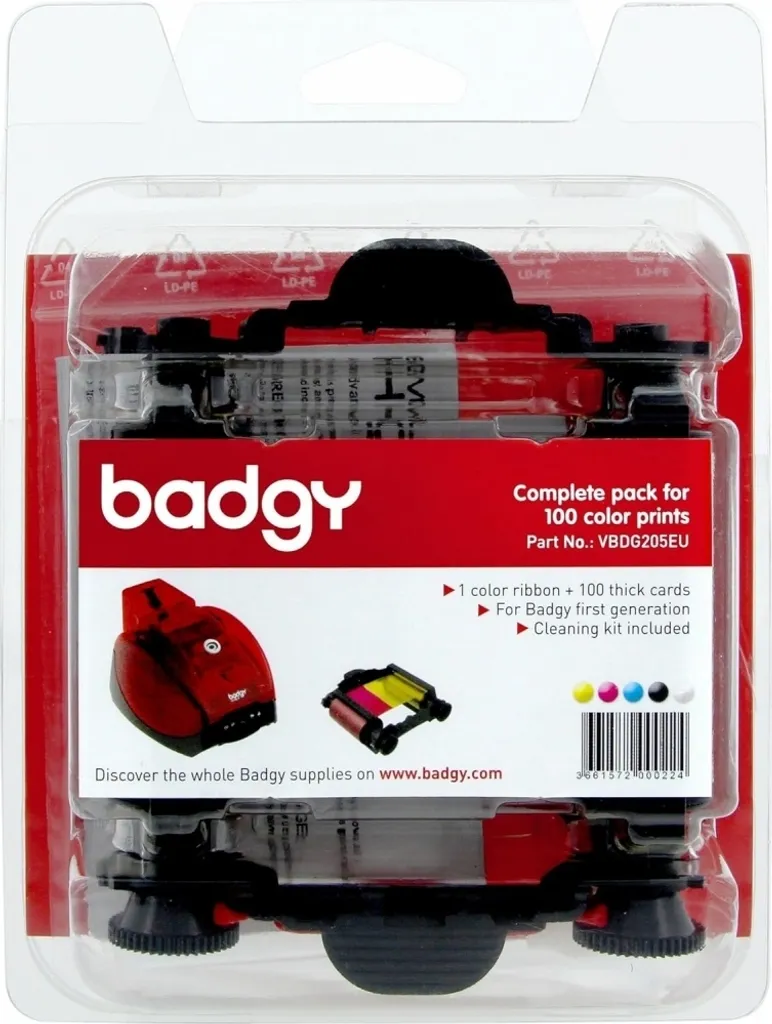 Pack de Consommables Noir pour Imprimante à Badges Evolis VBDG205EU