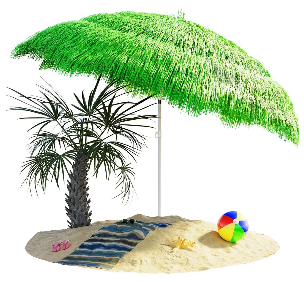 KINGSLEEVE® Sonnenschirm Hawaii Ø160cm Neigbar Produktbild 