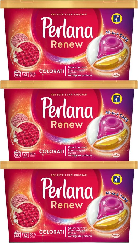 3 x Perlana Renew Colorati All in 1 Caps Waschmittel in Produktbild 