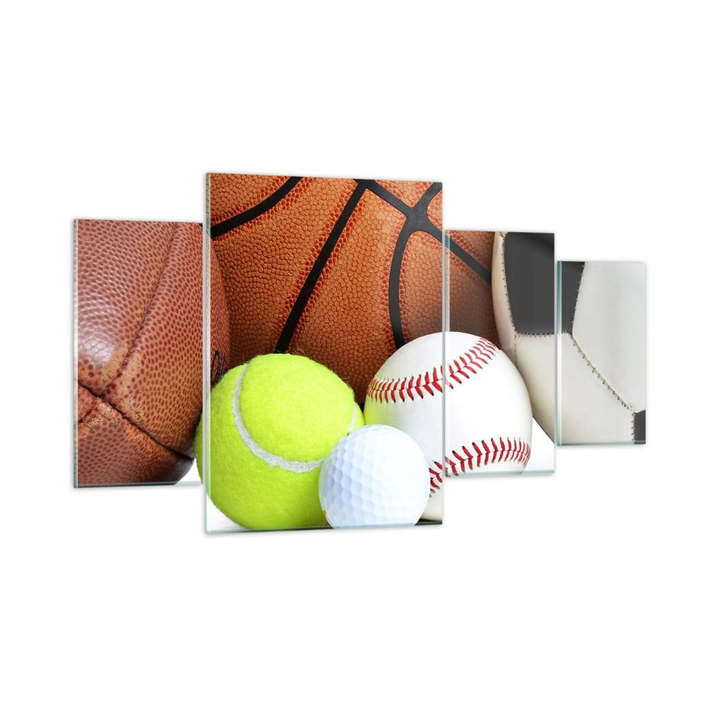 Bilder auf glas - Fußball Ball Sport Golf - 160x90cm - Glasbilder - Wandbilder - Kunstdruck - zum Aufhängen bereit - Wanddekoration aus Glas - Gl...