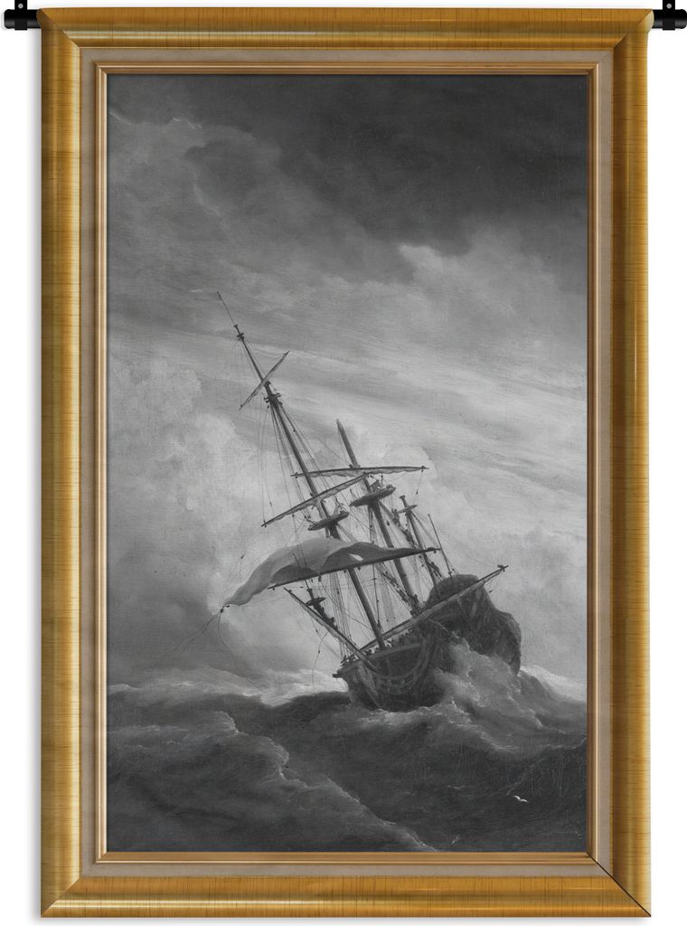 MuchoWow Wandteppich Wandbehang Kunst - Alte Meister - Liste - Gold 120x180 cm Tapisserie Dekoration Wandtuch - Schlafzimmer - Dekorationen für ...