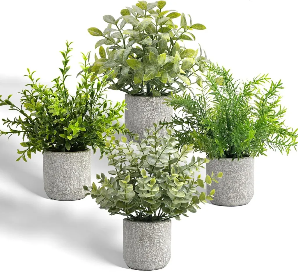 Plantes artificielles décoratives en pot style scandinave pour étagère