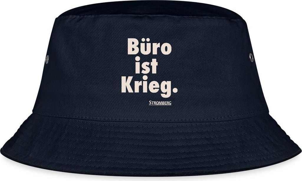 Spreadshirt Stromberg Spruch Büro Ist Krieg Fischerhut, S/M (Caps), Navy