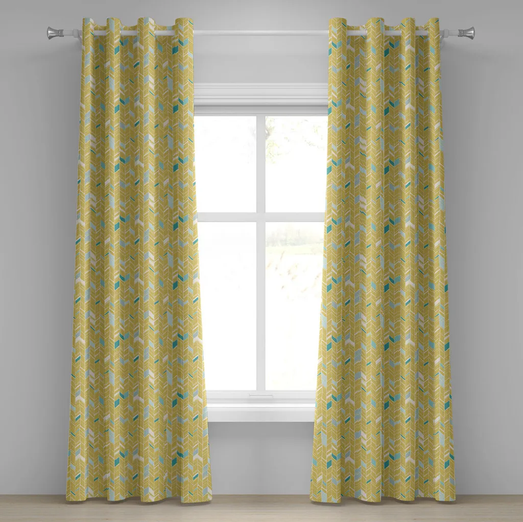 Homescapes Tende Oscuranti Melanzana 2 Pezzi 137x117 Cm – Tessuto Chevron Spina Di Pesce, Termiche, Riduzione Rumore, Con Fettuccia - 3