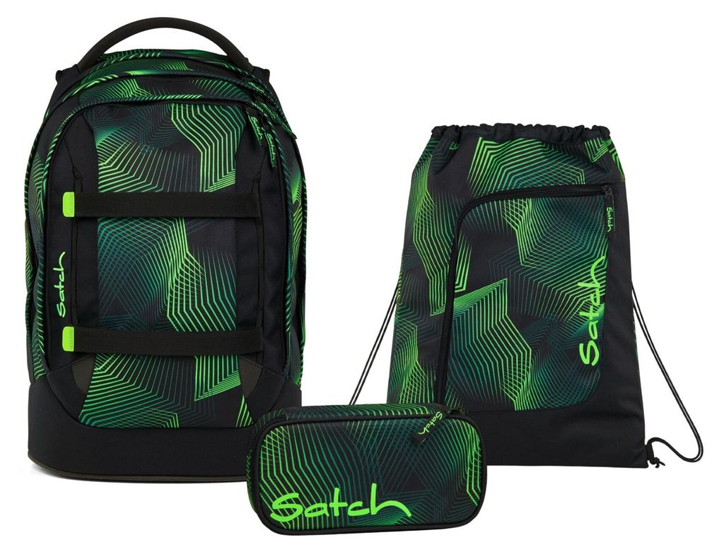 Satch Schulrucksack-Set PACK Seismic Green 3-teilig, ab 5. Produktbild 