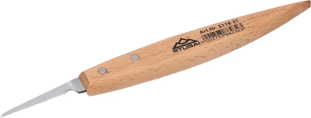 Stubai 45mm Coltello Intaglio Legno SB-V Professionale Forgiato