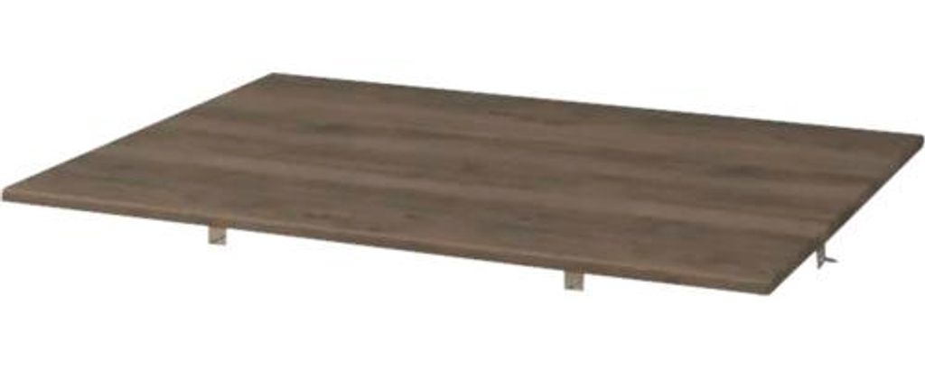 Jungborn Waschtischplatte SEIMILA 61 x 46 cm Nussbaum gebürstet Holz ohne Ausschnitt