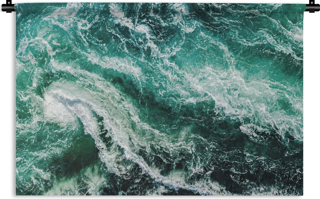 MuchoWow Wandteppich Wandbehang Ozean - Wasser - Meer - Luxus - Grün - Türkis 150x100 cm Tapisserie Dekoration Wandtuch - Waschbar - Tapisserie...