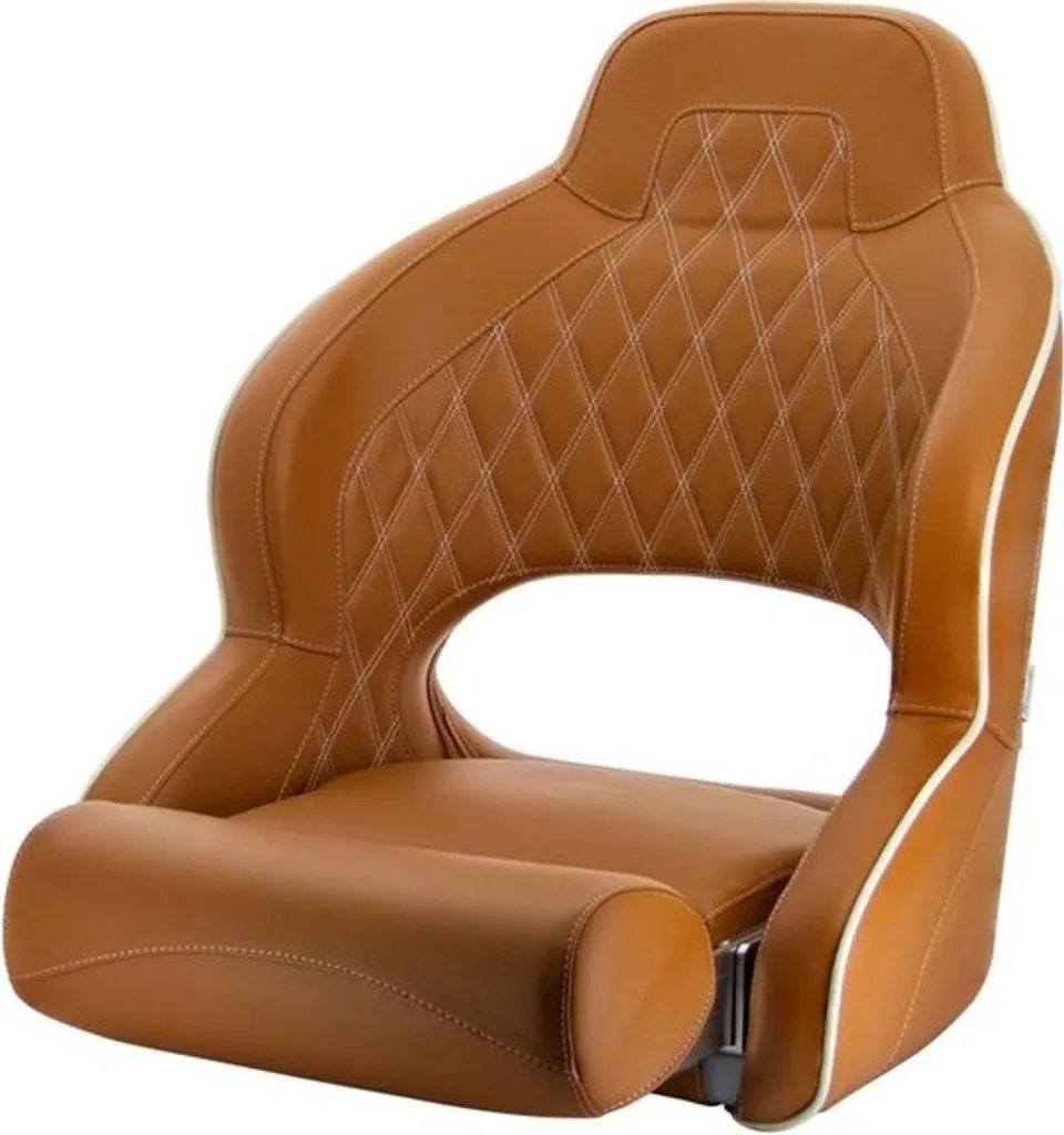 Casque pilote orange et marron VETUS CHSPORTCB - Finition grand confort