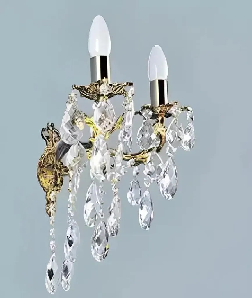 Lampe murale design cristal argenté - Éclairage intérieur haut de gamme