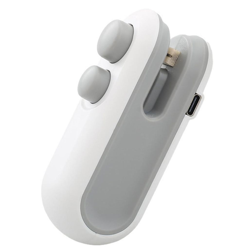 2-in-1 Mini Folienschweißgerät & Beutelöffner,Magnetisches Design,USB-C-aufladbarK,Handschweißgerät für Snacks & Vorratsbeutel, Weiß