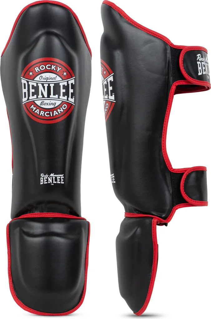 Protège-tibias de boxe BUSTER BENLEE Noir S/M avec mousse haute densité