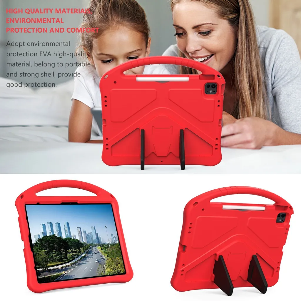 Custodia per Tablet PC Custodia Compatible with bambini compatibile con iPad Air 13 pollici M3 2025/Air 13 M2 2024, custodia protettiva leggera antiurto con maniglia e supporto Compatible with bambin