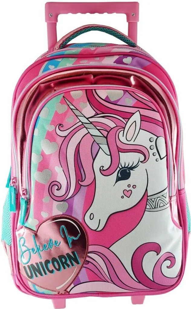 Zaino Trolley Unicorno per Bambina - Ruote e Glitter Believe in Unicorn