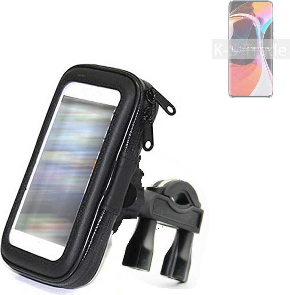 K-S-Trade Fahrrad-Halterung kompatibel mit Xiaomi Mi 10 Handy-Halterung Halter Lenkstange Fahrradhalterung Motorrad Bike Mount Wasserabweisend