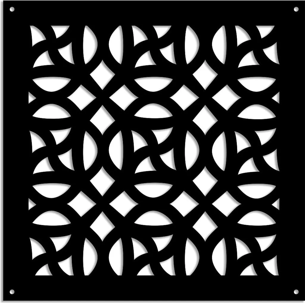 Pannello PVC Traforato Canterbury Nero 48x48cm | Frangisole Professionale - 1