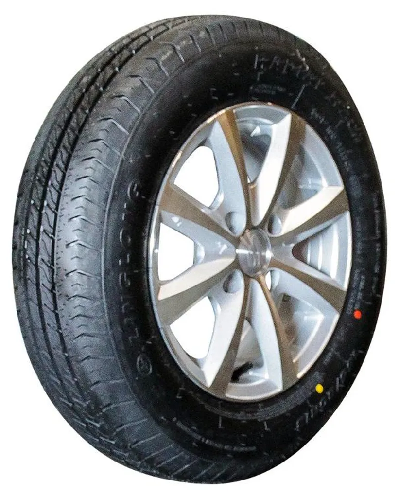 Roue complète 155/80 R13 pneu LingLong avec jante 5J x 13H2 4 trous