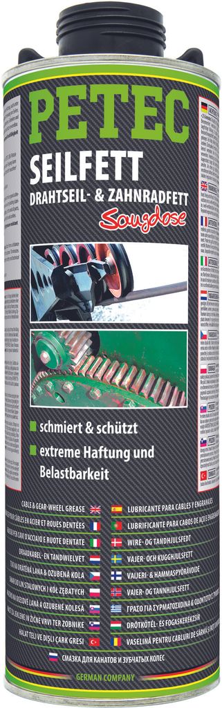 Petec Seilfett Drahtseilfett Zahnradfett Saugdose 1L 73610