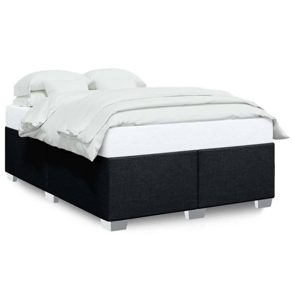 vidaXL Bettgestell ohne Matratze Schwarz 140x190 cm Stoff