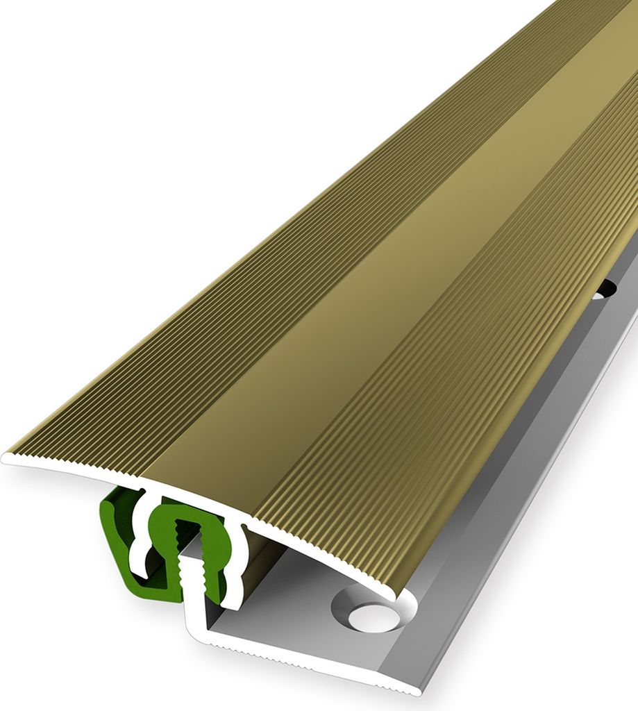 PROVISTON | Übergangsprofil | Parkettausgleich | Breite: 38 mm | Höhenausgleich: 7 - 18 mm | Länge: 900 mm | Aluminiumprofil | Gold | 1 Stück
