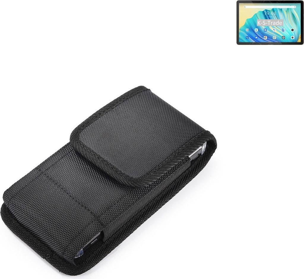 Holster Gürteltasche kompatibel mit Blackview Tab 10 Holster Gürtel Tasche wasserabweisend Handy Hülle Schutz Hülle Outdoor schwarz K-S-Trade
