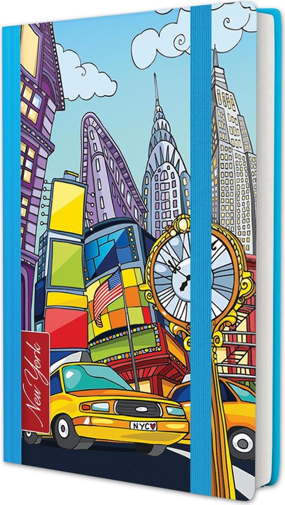 Kladde / Notizbuch / ca. A7 / 100 Blatt / liniert / 70g/m² / "New York"