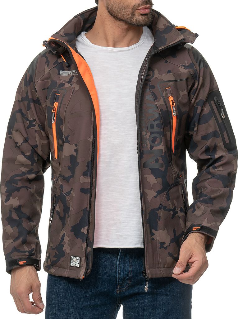 Geographical Norway Regular Fit Softshelljacke Ohne Waschung Techno Men Khaki S