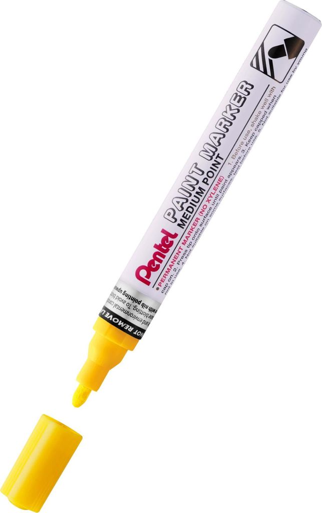Pentel Ölmarker Aluminiumgehäuse MMP10-G Rund Gelb